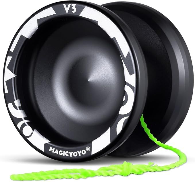 Yoyo for Kids 8-12 or Above, Responsive Yoyo Professional with Dual Function, Professional Trick Yo yo for Adults with 12 Yo-yo Strings, KK Bearing, Bearing Puller, Axle,Case Bag -Black