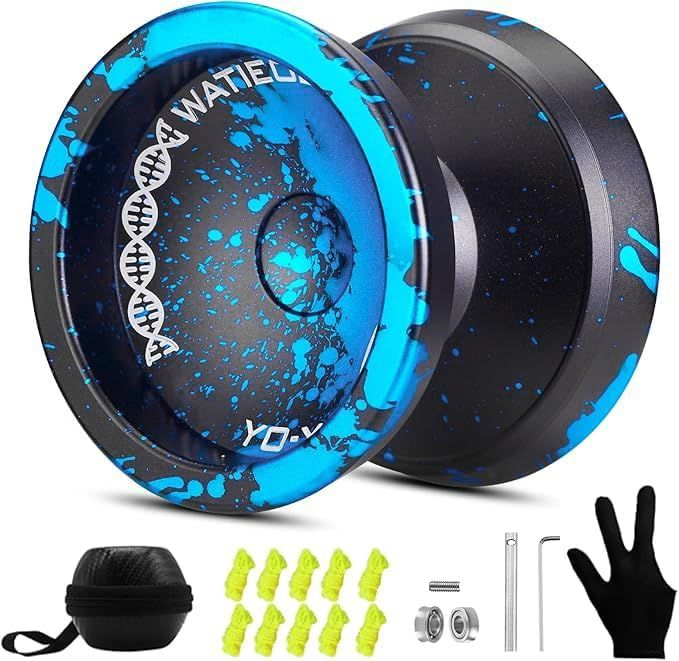 YoYo Professional Responsive Yo yo Bearing for Kids Beginner Unresponsive Yoyo Bearing for Fingerspin Yoyos Tricks with Yoyo Accessories -Black and Red